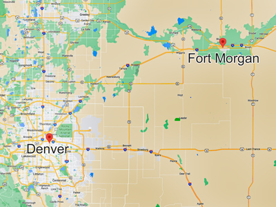 Map - Denver Fort Morgan